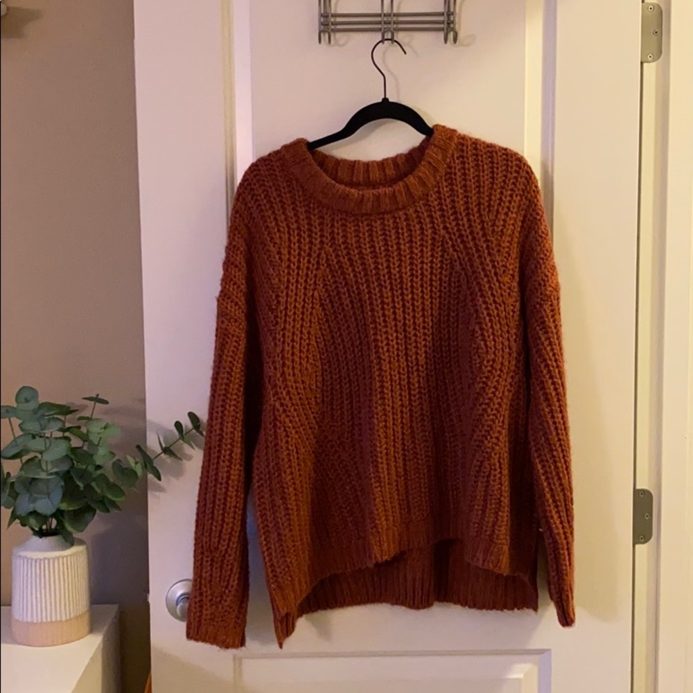 Cable-knit sweater